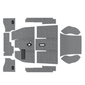 1957-1964 German Squareweave Carpet Kit - Full Set Front & Rear (with footrest)