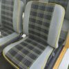 1956-1967 Tuck-n-Roll Classic Vinyl/Plaid Center Insert Seat Covers - Full Set Front & Rear