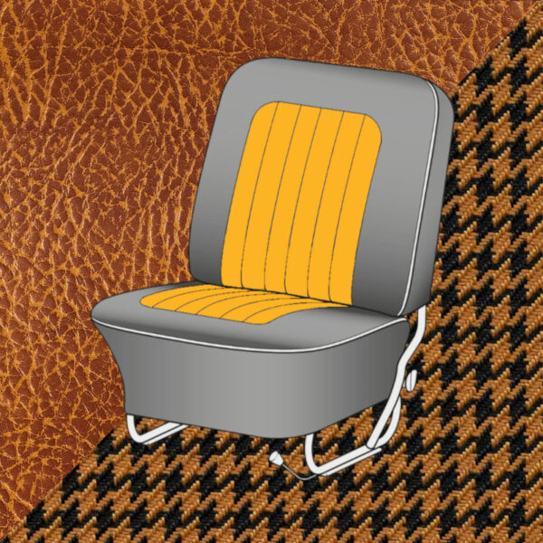 1956-1967 Signature Series Vinyl/Houndstooth Seat Covers - Full Set Front & Rear